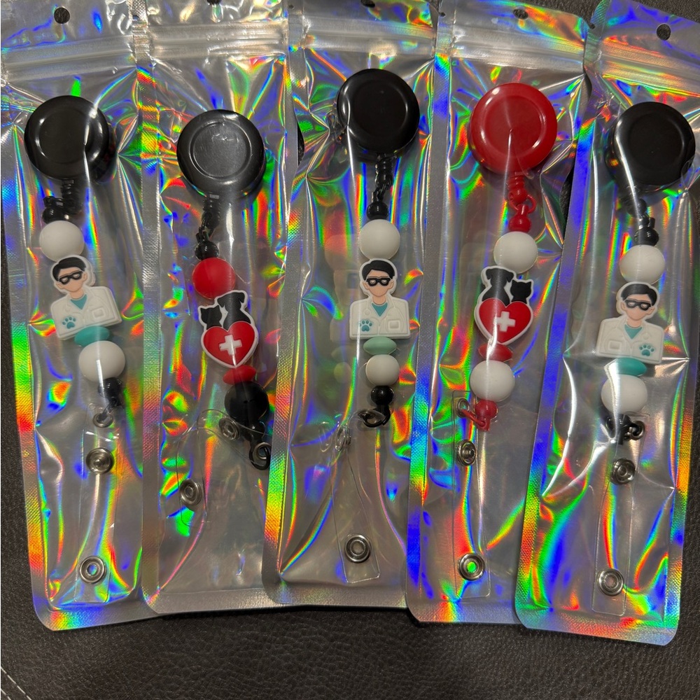Colorful Veterinarian Office Badge Reels